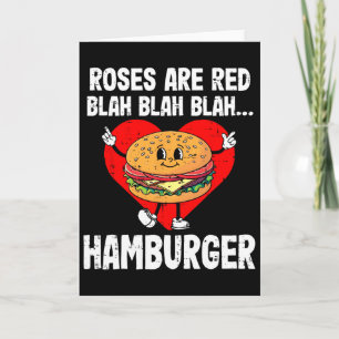 Rosen sind rot Blah Lustiger Valentinstag Hamburge Karte