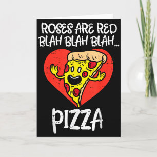 Rosen sind rot Blah Pizza Lustiger Valentinstag Fo Karte