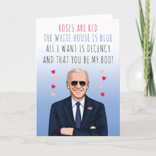 Rosen sind rot, das Weiße Haus ist blau, Valentins Karte