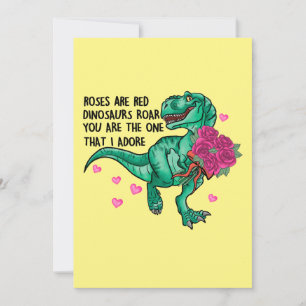 Rosen sind rot, lustiger Dinosaurier Valentinstag Feiertagskarte
