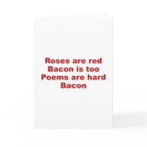 Rosen sind rot. Speck auch. Gedichte sind schwer.
