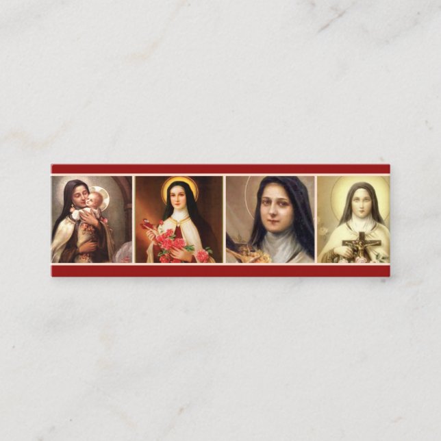 Rosen St. Therese zitieren heilige Karte (Vorderseite)