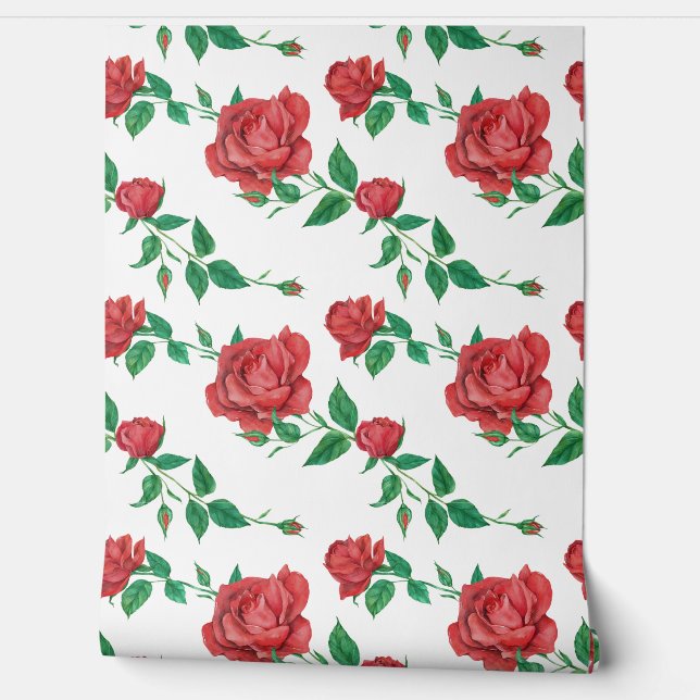 Rosen Tapete (Abrollen)