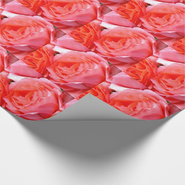 Rosen-Tapete Geschenkpapier (Ecke)