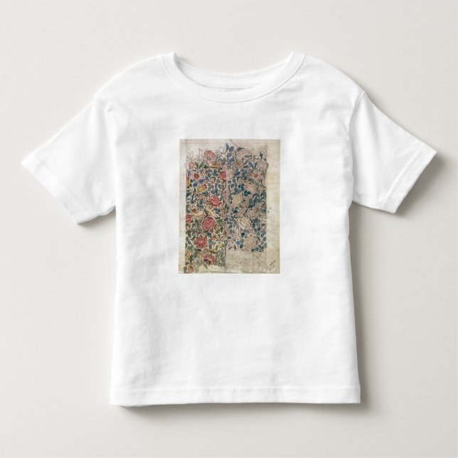 "Rosen" Tapetenentwurf (Bleistift und w/c auf Kleinkind T-shirt (Vorderseite)