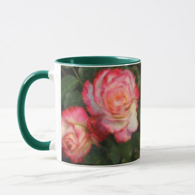 Rosen-Tasse der Königin-Elizabeth Tasse (Links)