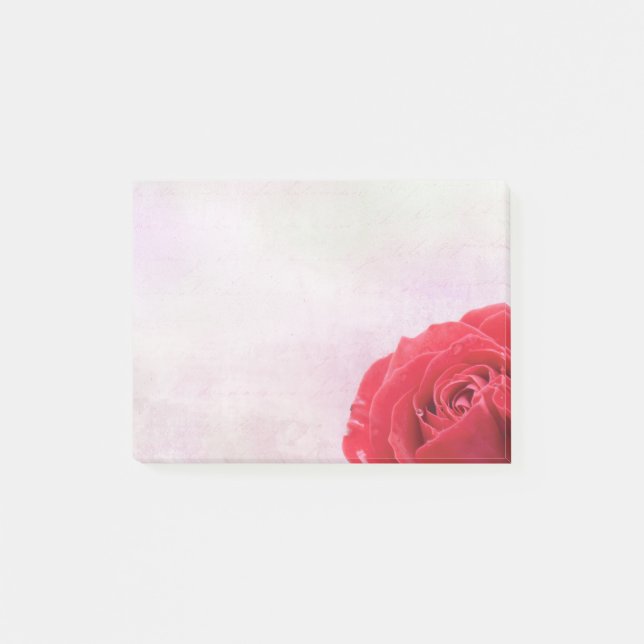 Rosen-u. Wasser-Tröpfchen Post-it Klebezettel (Vorderseite)