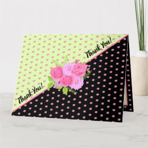 Rosen- und Dahlien-Dankeskarten Karte