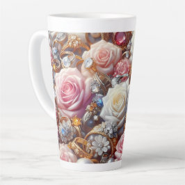Rosen- und Edelstein-Latte-Mug 12 & 17 oz Milchtasse