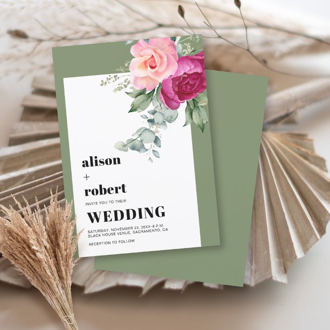 Rosen und Eukalyptusblütensaft Einladung (Von Creator hochgeladen)