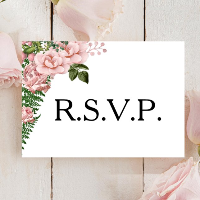 Rosen und Ferns Wedding RSVP Karte (Von Creator hochgeladen)