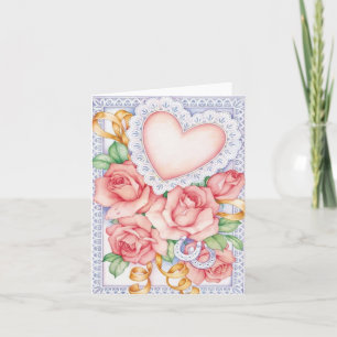 Rosen und Herz Karte