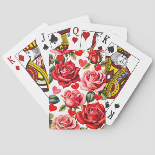 Rosen und Herzen Spielkarten