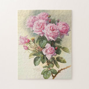 Rosen und Hummeln Paul de Longpre Fine Art Puzzle