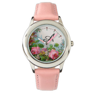 ROSEN UND JASMINEN, BLUMENMONOGRAMM ARMBANDUHR