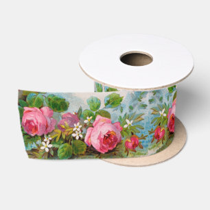 ROSEN UND JASMINEN, BLUMENPracht NATURLIEBHABER S Satinband