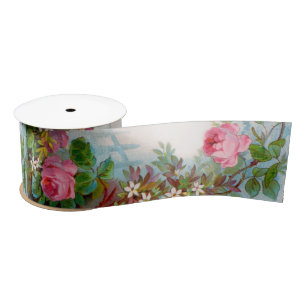 ROSEN UND JASMINEN, BLUMENPracht NATURLIEBHABER  Satinband