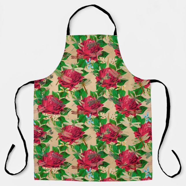 Rosen und Libellen (Design 16) Schürze (Vorderseite)