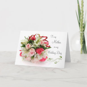 Rosen und Lilien Danke, Mutter, für meine Hochzeit Dankeskarte