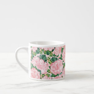 Rosen und Monstera Bauernhof Küche Espressotasse