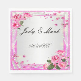 Rosen und Perlen Papier Napkins Serviette