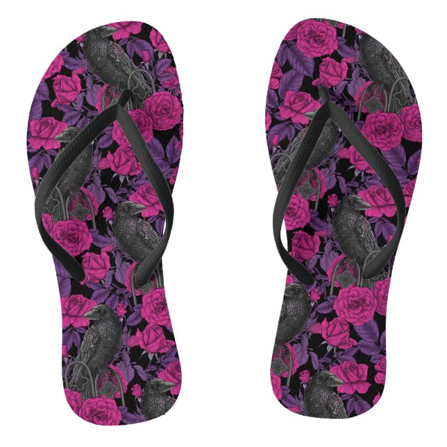 Rosen und Rosen Flip Flops (Fußbett)