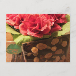 Rosen und Schokolade Postkarte