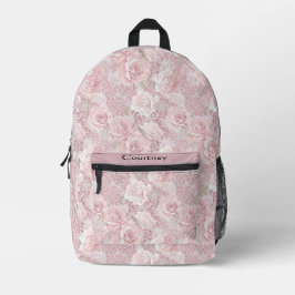 Rosen und Spitzen Bedruckter Rucksack