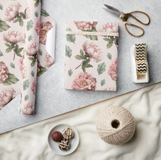 Rosen-Vintage-Geschenkpapier Geschenkverpackung  Geschenkpapier