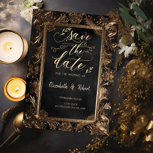 Rosen Vintage-Rahmen Gothic Save The Date