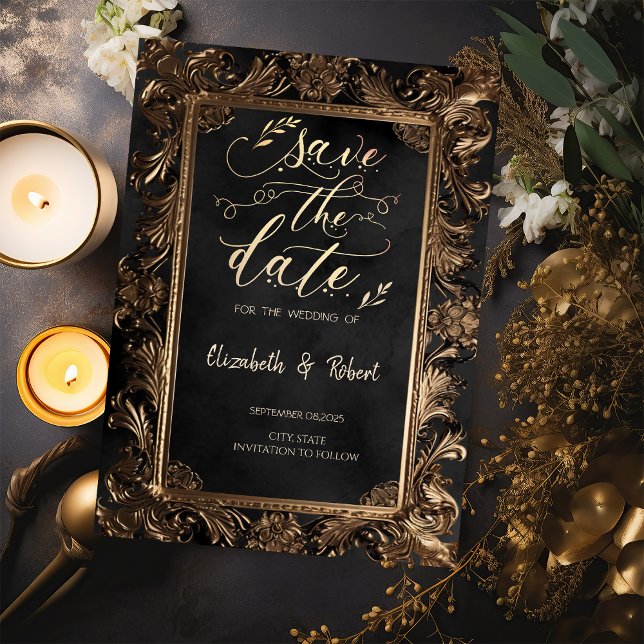 Rosen Vintage-Rahmen Gothic Save The Date (Von Creator hochgeladen)
