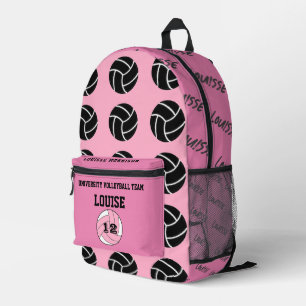 Rosen-Volleyball-Player-Rucksack Mit Monogramm Mäd Bedruckter Rucksack