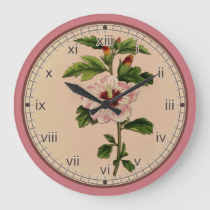 Rosen-Wand-Uhr Curtis botanische wilde in 3 Arten Große Wanduhr