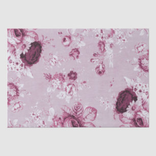 Rosen-Wasser-Rosa Vintages BlumenToile No.4 Seidenpapier