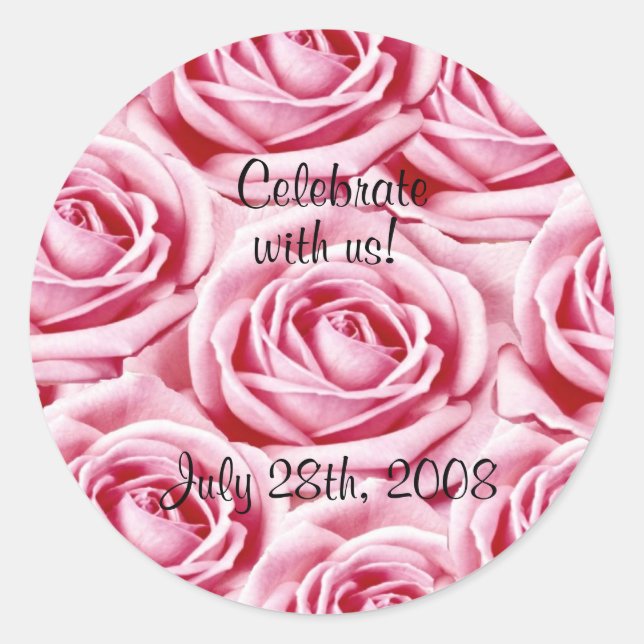 Rosenaufkleber Runder Aufkleber (Vorderseite)