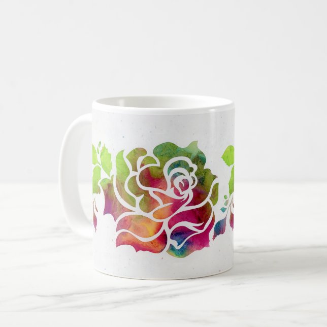 Rosenbecher Kaffeetasse (Vorderseite Links)