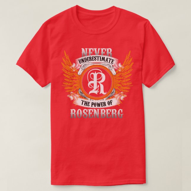 Rosenberg Name Shirt nie unterschätzen Power (Design vorne)