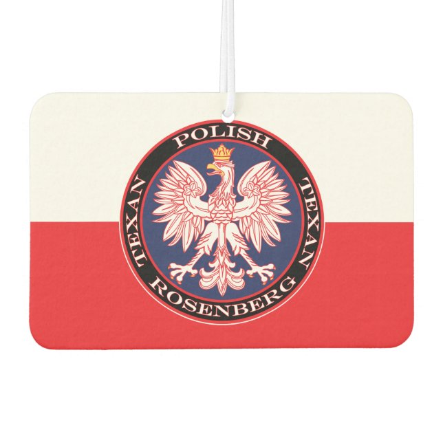 Rosenberg Runde Polnisch Texan Autolufterfrischer (Vorderseite)