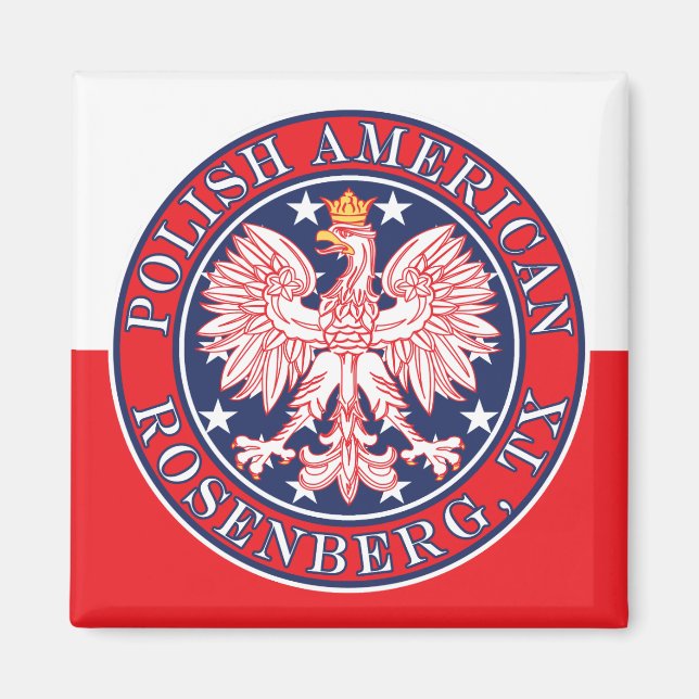 Rosenberg Texas Polnischer Adler Magnet (Vorne)