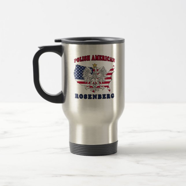 Rosenberg Texas Polnischer Amerikaner Reisebecher (Links)