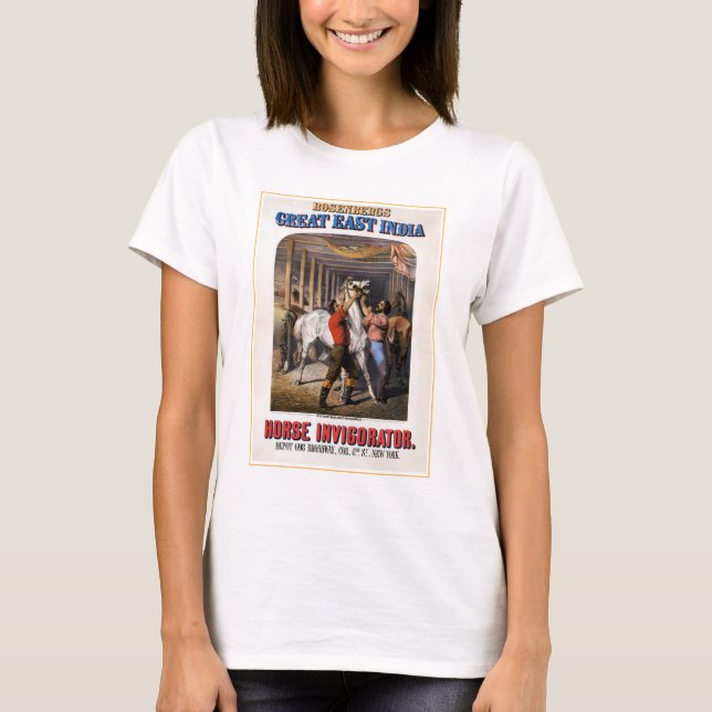 Rosenbergs "Great East India Horse Invigorator". T-Shirt (Vorderseite)