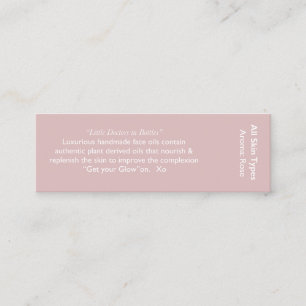 Rosenbestandteilkarte Mini Visitenkarte