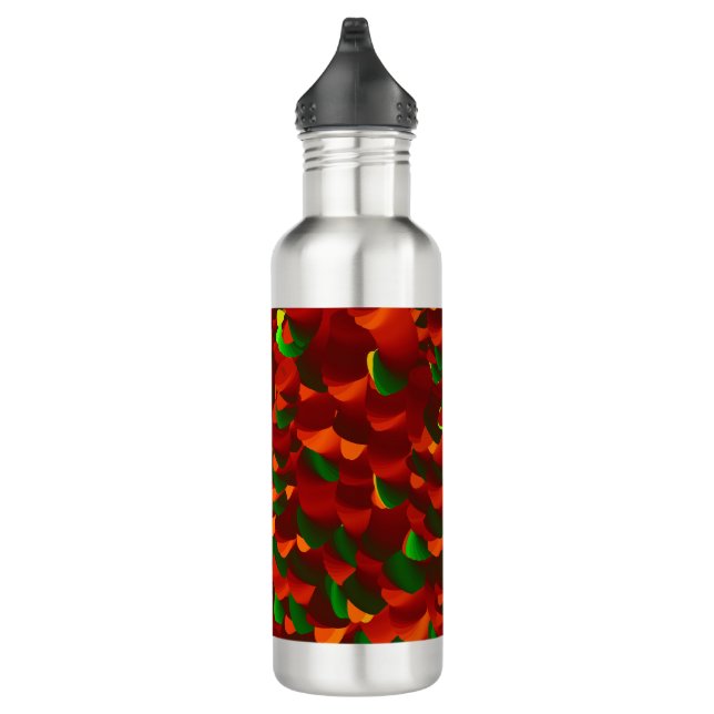  Rosenblätter abstrakt Edelstahlflasche (Rechts)