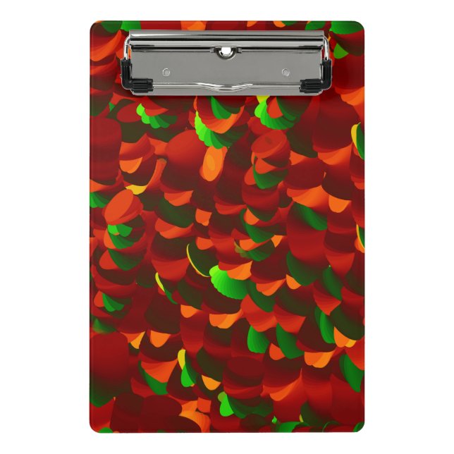  Rosenblätter abstrakt Mini Klemmbrett (Vorderseite)