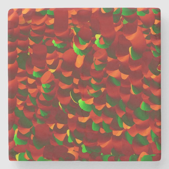  Rosenblätter abstrakt Steinuntersetzer (Vorderseite)