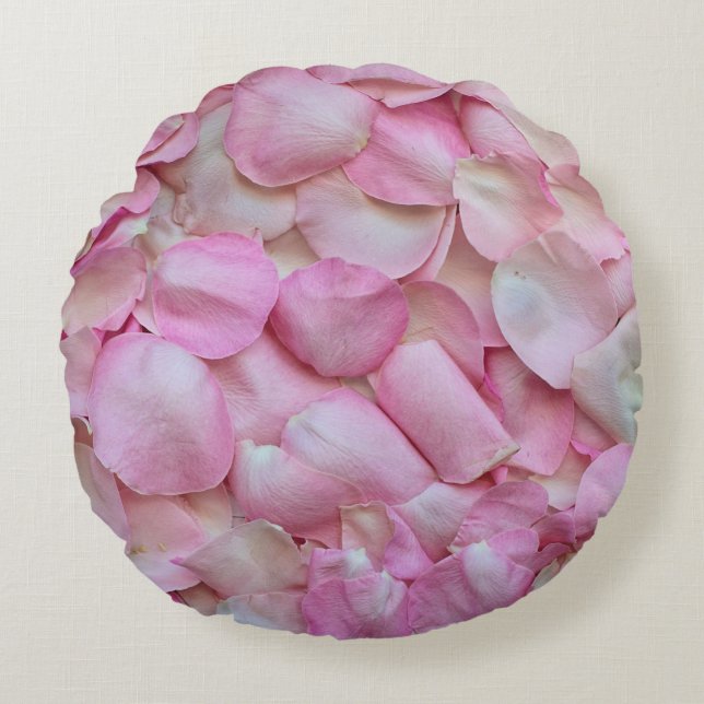 Rosenblätter Rundes Kissen (Vorderseite)