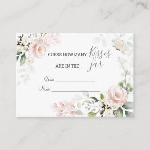 Rosenblätter wie viele Küsse im Jar-Spiel Begleitkarte