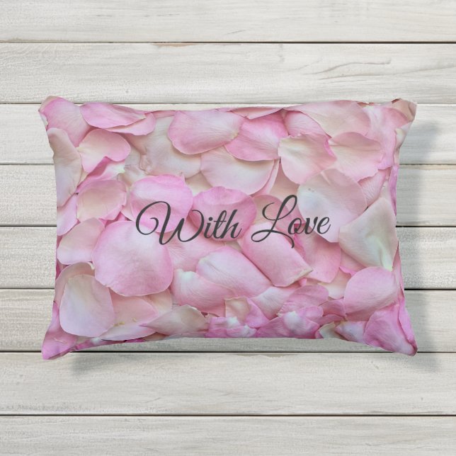 Rosenblättrige Rose Kissen Für Draußen (Vorderseite)