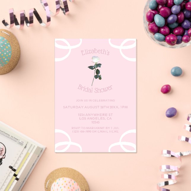 Rosenblättriges Brautparty Acryleinladungen (Insitu (Feier))