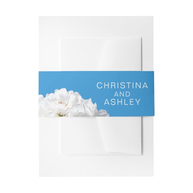 Rosenblume Einladungsbanderole (Vorderseite Beispiel)